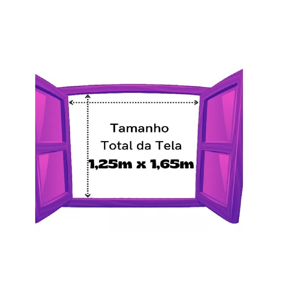 Tela Mosquiteiro Removível 1,25 x 1,65 + Velcro para Fixação - Atlas