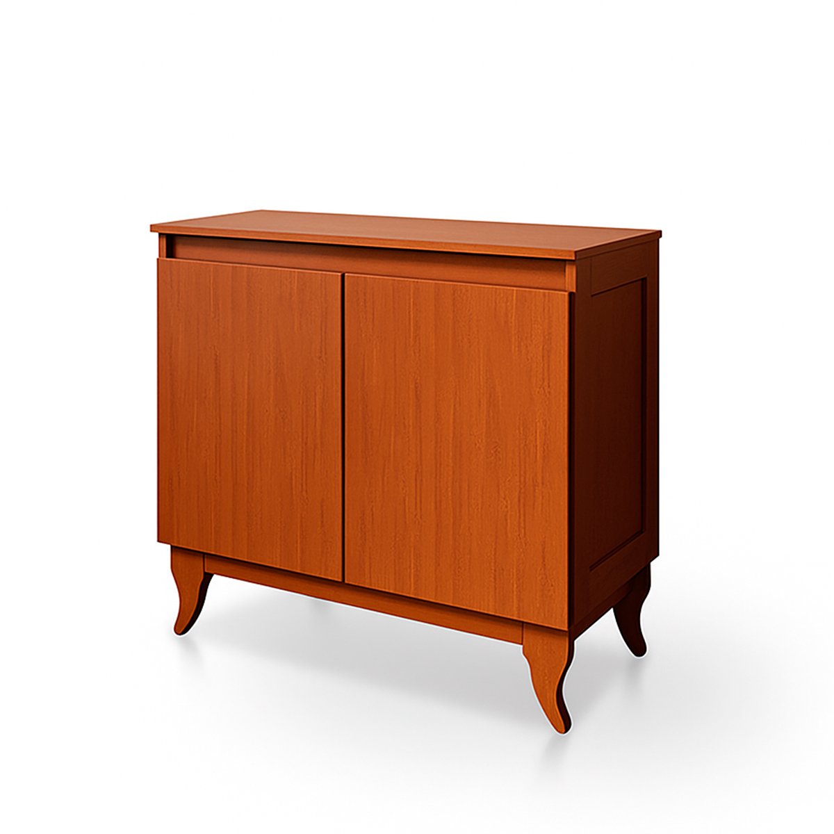 Balcão Buffet Aparador 100% Madeira 2 Portas Reymon Castanho