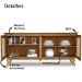 Buffet Aparador 4 Portas Com Tela 0709500 Imbuia Madeira Pinus AT Moveis