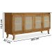 Buffet Aparador 4 Portas Com Tela 0709500 Imbuia Madeira Pinus AT Moveis