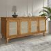 Buffet Aparador 4 Portas Com Tela 0709500 Imbuia Madeira Pinus AT Moveis