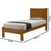 Cama Solteiro Madeira Maciça Lara Imbuia AT Moveis