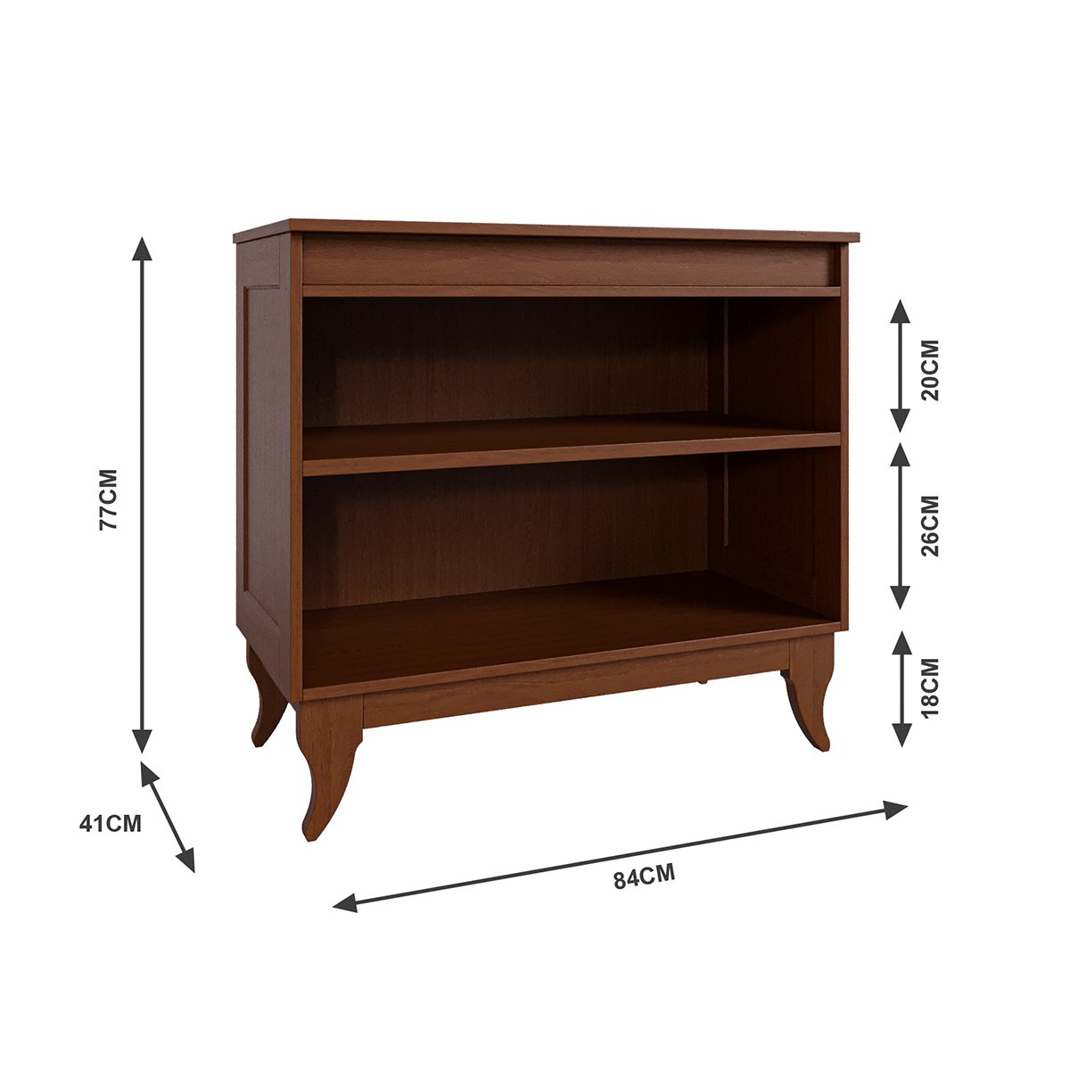 Cristaleira 2 Portas e Balcão Buffet 2 Portas 100% Madeira Ásia Castanho