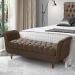 Divã Recamier Barcelona 130 Suede Marrom - Atraente Móveis
