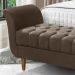 Divã Recamier Barcelona 130 Suede Marrom - Atraente Móveis