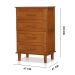 Guarda Roupa 2 Portas e Cômoda 4 Gavetas 100 % Madeira Paris Castanho