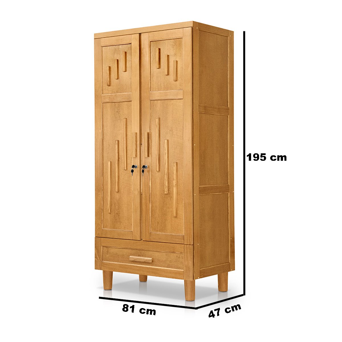 Guarda Roupa 2 Portas e Cômoda 4 Gavetas 100 % Madeira Paris Imbuia