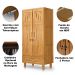 Guarda Roupa 2 Portas e Cômoda 4 Gavetas 100 % Madeira Paris Imbuia