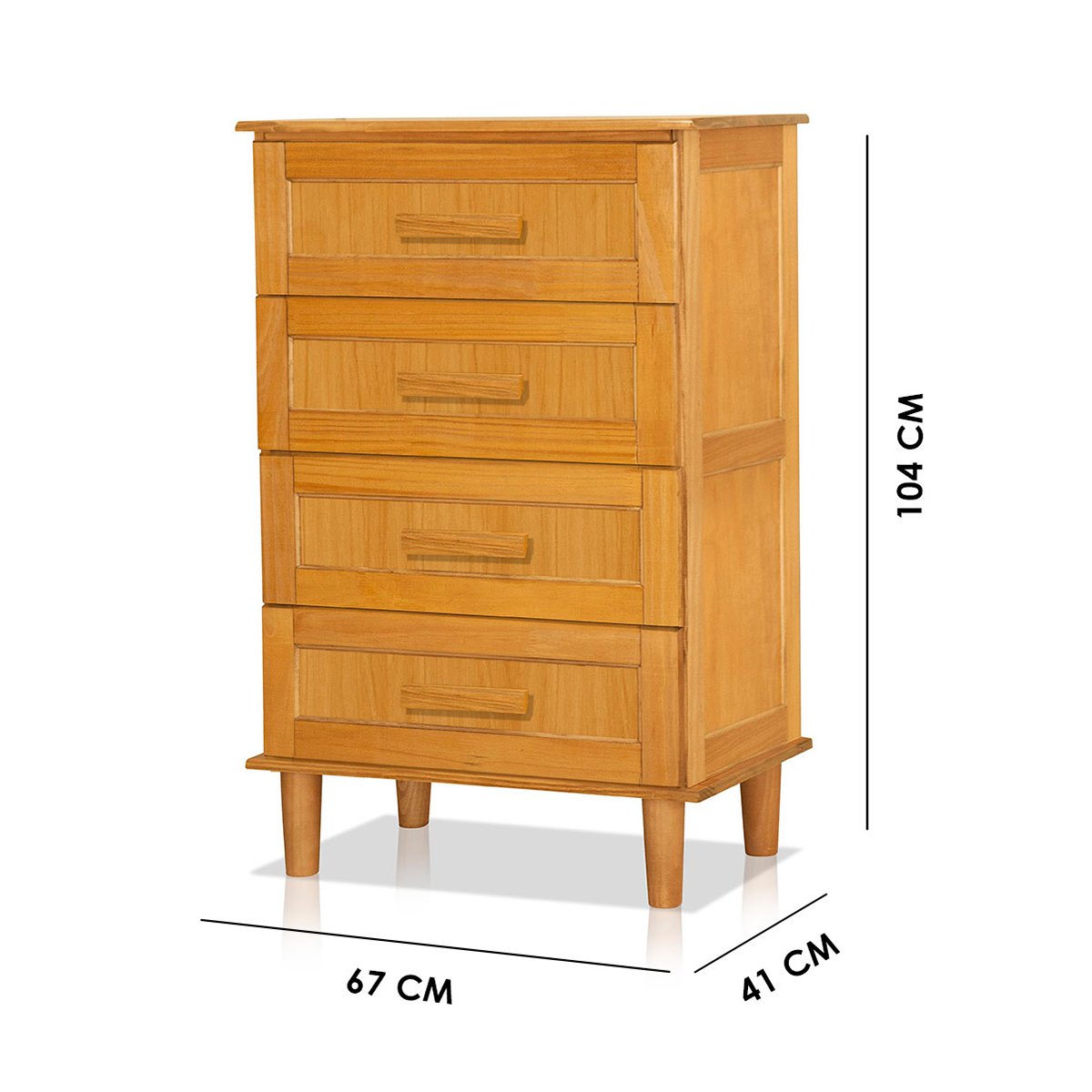 Guarda Roupa 2 Portas e Cômoda 4 Gavetas 100 % Madeira Paris Imbuia
