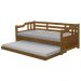 Sofa Cama Solteiro Com Cama Auxiliar Madeira Castanho AT Moveis