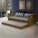 Sofa Cama Solteiro Com Cama Auxiliar Madeira Castanho AT Moveis