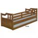 Sofa Cama Solteiro Com Cama Auxiliar Madeira Castanho AT Moveis