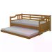 Sofa Cama Solteiro Com Cama Auxiliar Madeira Imbuia AT Moveis