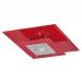 Plafon Palladium Vermelho Quadrado 1 Lâmpada