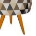 Puff Decorativo Lavinia Suede Estampado Pes Castanho - SSX Multicoisas