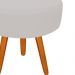 Puff Decorativo Lavinia Suede Pes Castanho - SSX Multicoisas