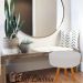 Puff Decorativo Lavinia Suede Pes Castanho - SSX Multicoisas