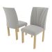 Conjunto de Mesa de Jantar Retangular com Tampo de Vidro e 4 Cadeiras Rayanna Freijó e Off White