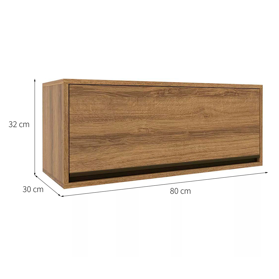 Armário Aéreo Confort 1 Porta Cinamomo 80 cm