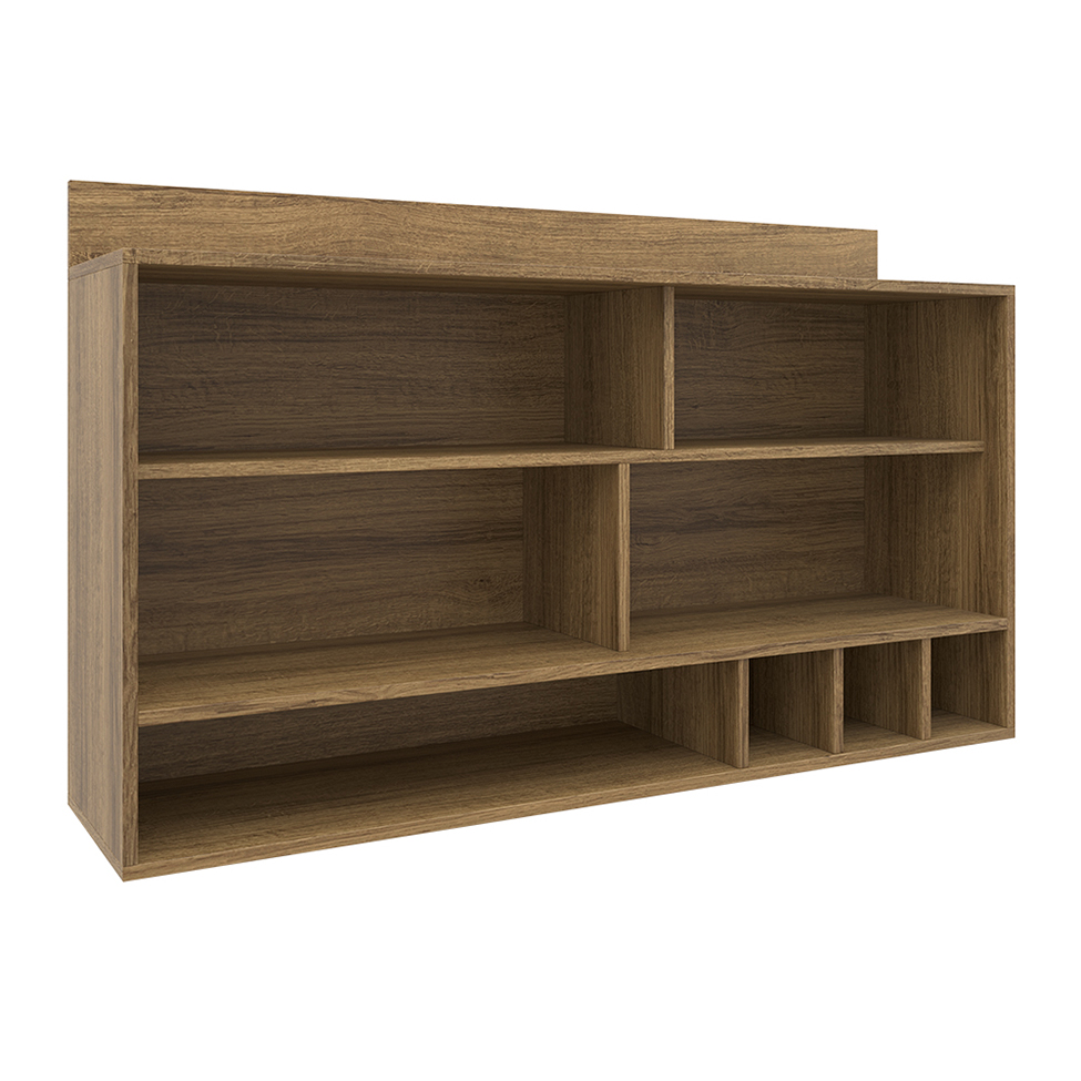 Armário Aéreo Confort com Vidro 1 Porta Cinamomo 120 cm