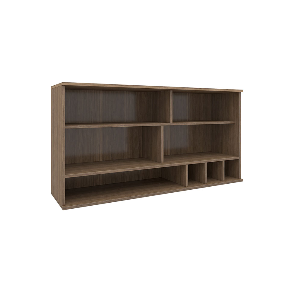Armário Aéreo Evolution 1 Porta Tannat e Branco 120 cm