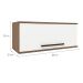 Armário Aéreo Evolution 1 Porta Tannat e Branco 80 cm