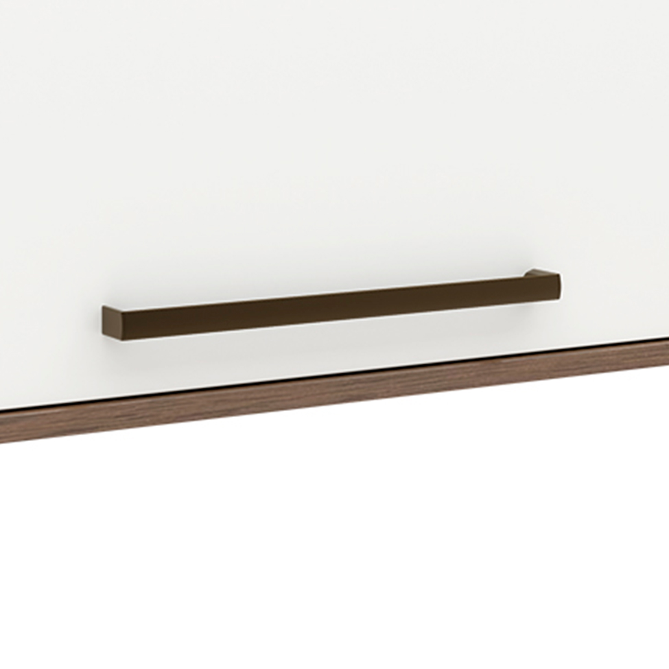Armário Aéreo Evolution 1 Porta Tannat e Branco 80 cm