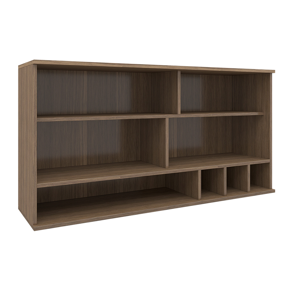 Armário Aéreo Evolution 1 Porta Tannat e Legno Crema 120 cm
