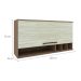 Armário Aéreo Evolution 1 Porta Tannat e Legno Crema 120 cm