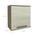 Armário Aéreo Evolution 1 Porta Tannat e Legno Crema 61 cm