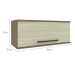 Armário Aéreo Evolution 1 Porta Tannat e Legno Crema 80 cm