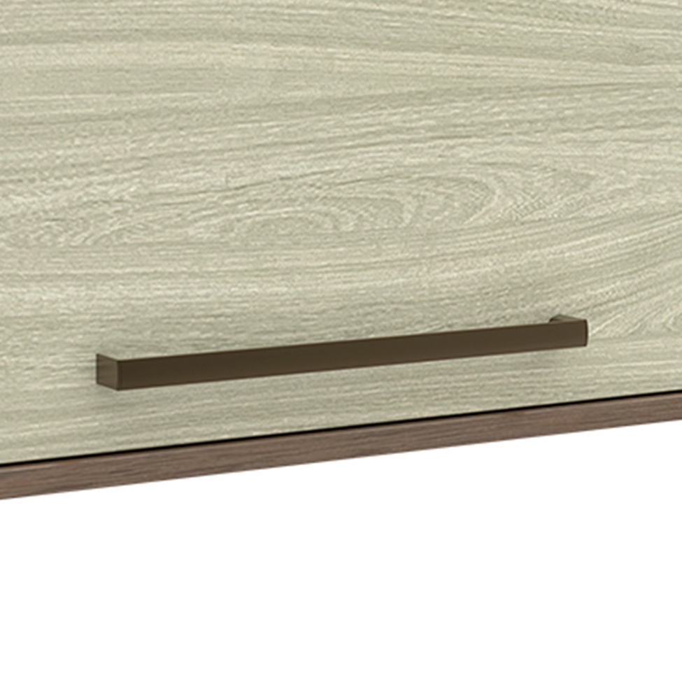 Armário Aéreo Evolution 1 Porta Tannat e Legno Crema 80 cm