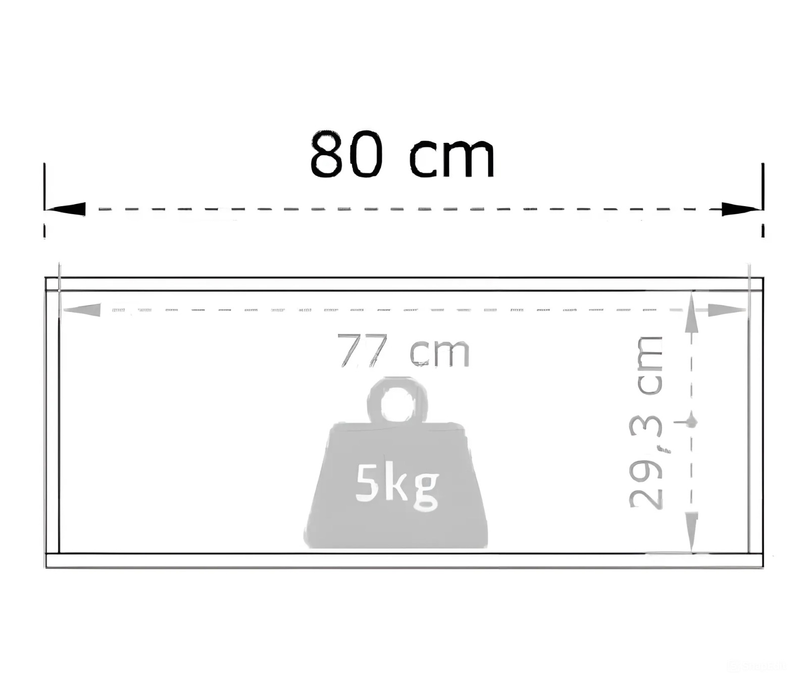Armário Aéreo Geladeira De Cozinha e Lavanderia 1 Porta Top Class 0,80m Branco