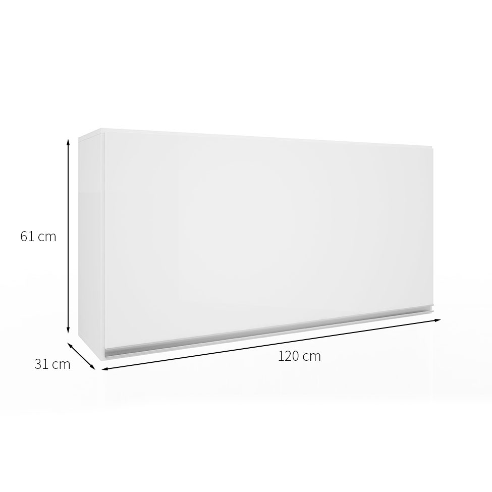 Armário Aéreo Top Class 1 Porta Branco 120 cm