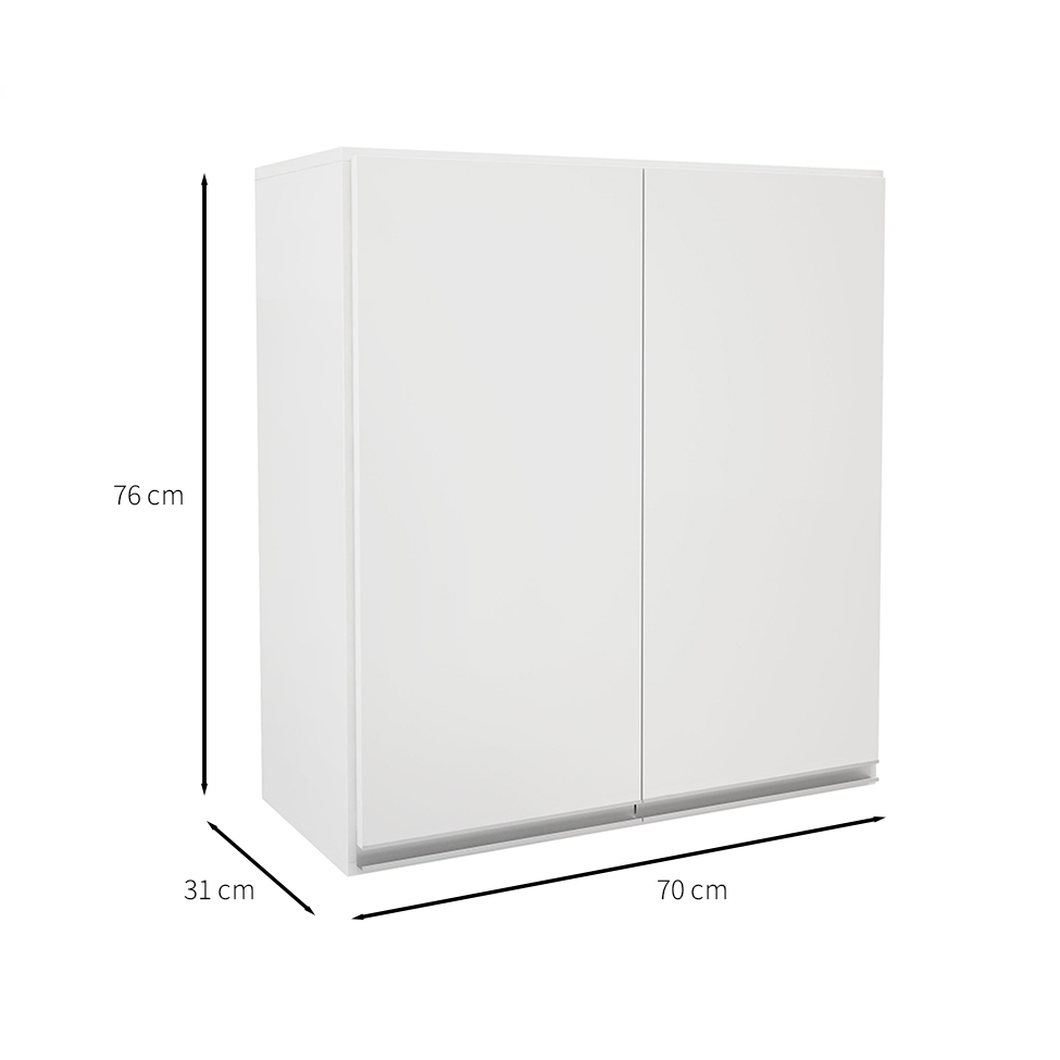 Armário Aéreo Top Class 2 Portas Branco