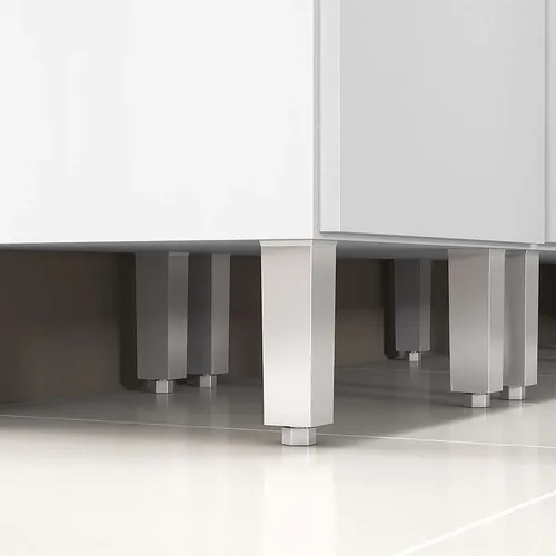 Armário De Cozinha 4 Portas 3 Gavetas Espaçoso Moderno Com Tampo Granito 141x194 4p