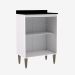 Armário Gabinete Branco Moderno Para Cozinha Balcão Espaçoso Com 2 Portas e Pés Gs