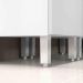 Armário Multioso Moderno Com 2 Portas e Pés Branco Para Lavanderia Gs