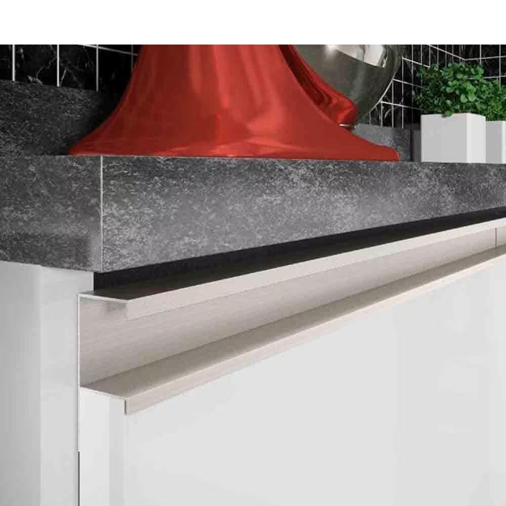 Armário Multioso Moderno Com 2 Portas e Pés Branco Para Lavanderia Gs