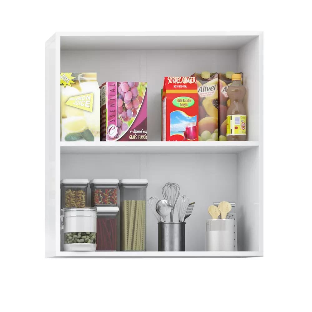 Armário de Cozinha e Lavanderia com 2 Portas Duplo Aéreo Módulo Suspenso Top Class Batrol Branco