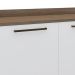 Balcão de Cozinha com Tampo Evolution 2 Portas Tannat e Branco