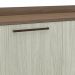 Balcão de Cozinha com Tampo Evolution 2 Portas Tannat e Legno Crema