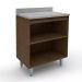 Balcão de Cozinha com Tampo New 2 Portas Tannat e Branco 70 cm
