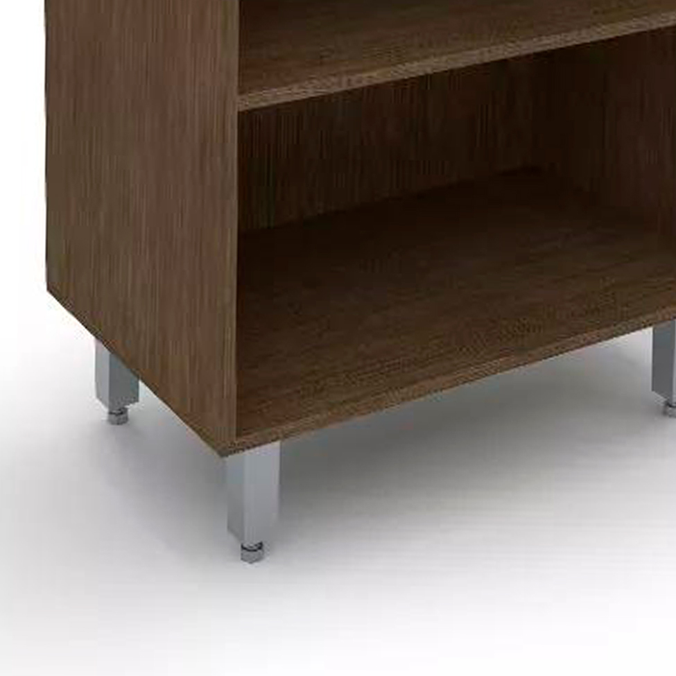 Balcão de Cozinha com Tampo New 2 Portas Tannat e Branco 70 cm
