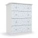Cômoda Baby Azul Moderna Com 04 Gavetas Espaçosa Para Quarto Infantil Ic4
