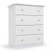 Cômoda Baby Branca Moderna Com 04 Gavetas Espaçosa Para Quarto Infantil Ic4