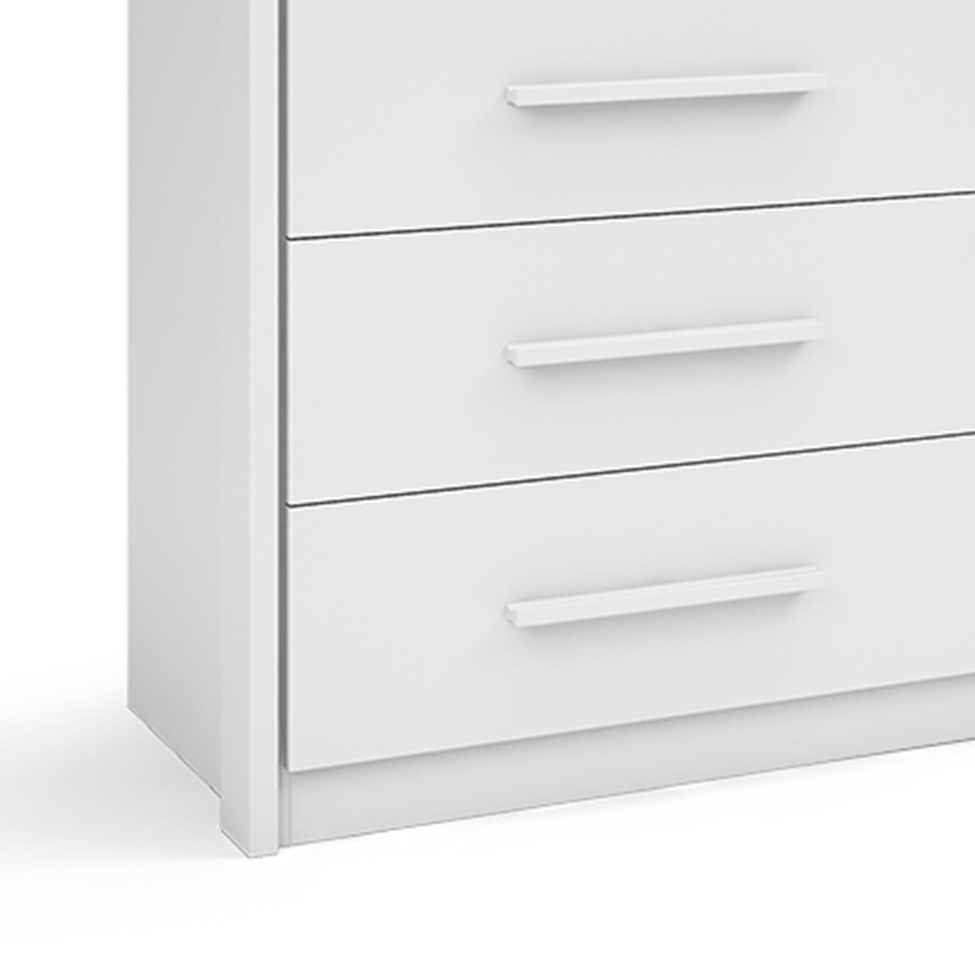 Cômoda Elegance 1 Porta 6 Gavetas Branca