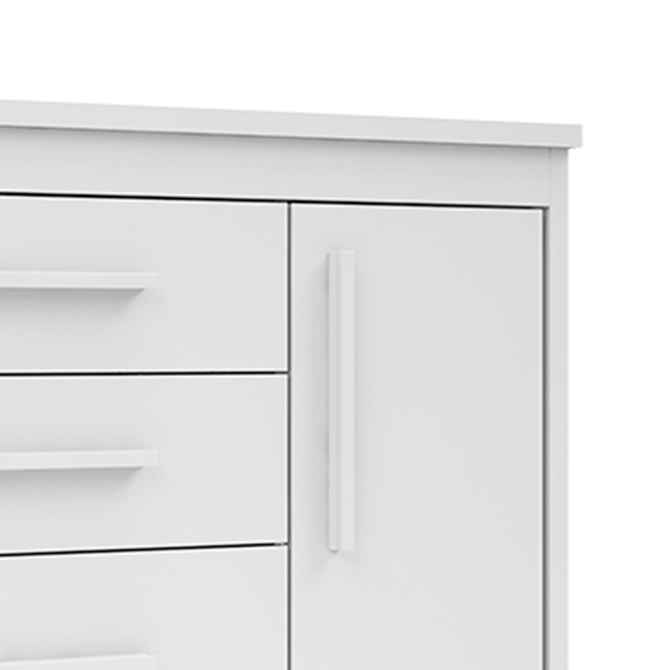 Cômoda Elegance 2 Portas 4 Gavetas Branca