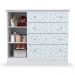 Cômoda Infantil Espaçosa Azul Com 04 Gavetas E 01 Porta Para Quarto Baby Luxo Icp