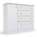 Cômoda Infantil Espaçosa Rosa Com 04 Gavetas E 01 Porta Para Quarto Baby Luxo Icp